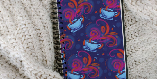 Tea Illustration on notebook
