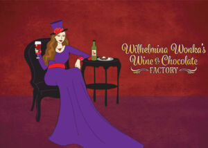 Wine and Chocolate Non-profit illustration
