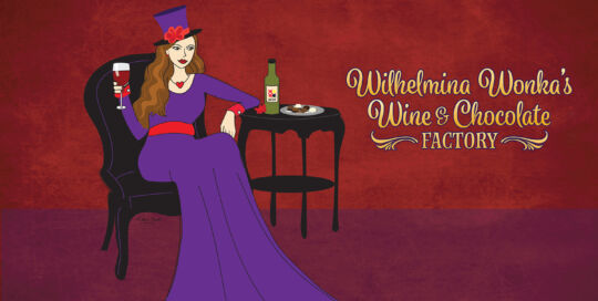 Wine and Chocolate Non-profit illustration