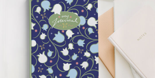 Lillies design of notebook cover