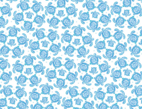 Blue Turtles Pattern Design