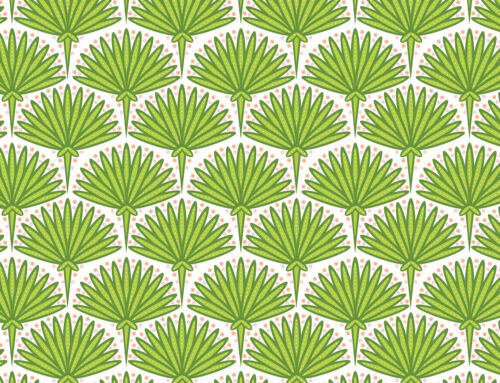 Deco Palm leaves Pattern Design