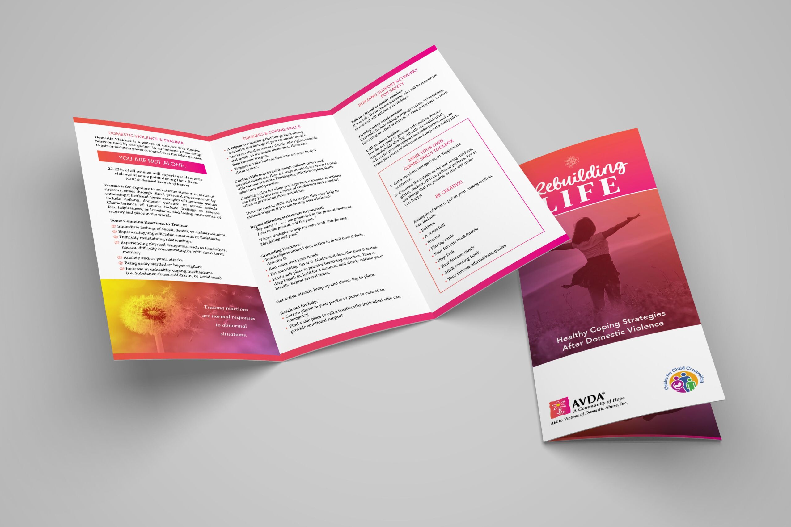 AVDA Trifold Brochure Design