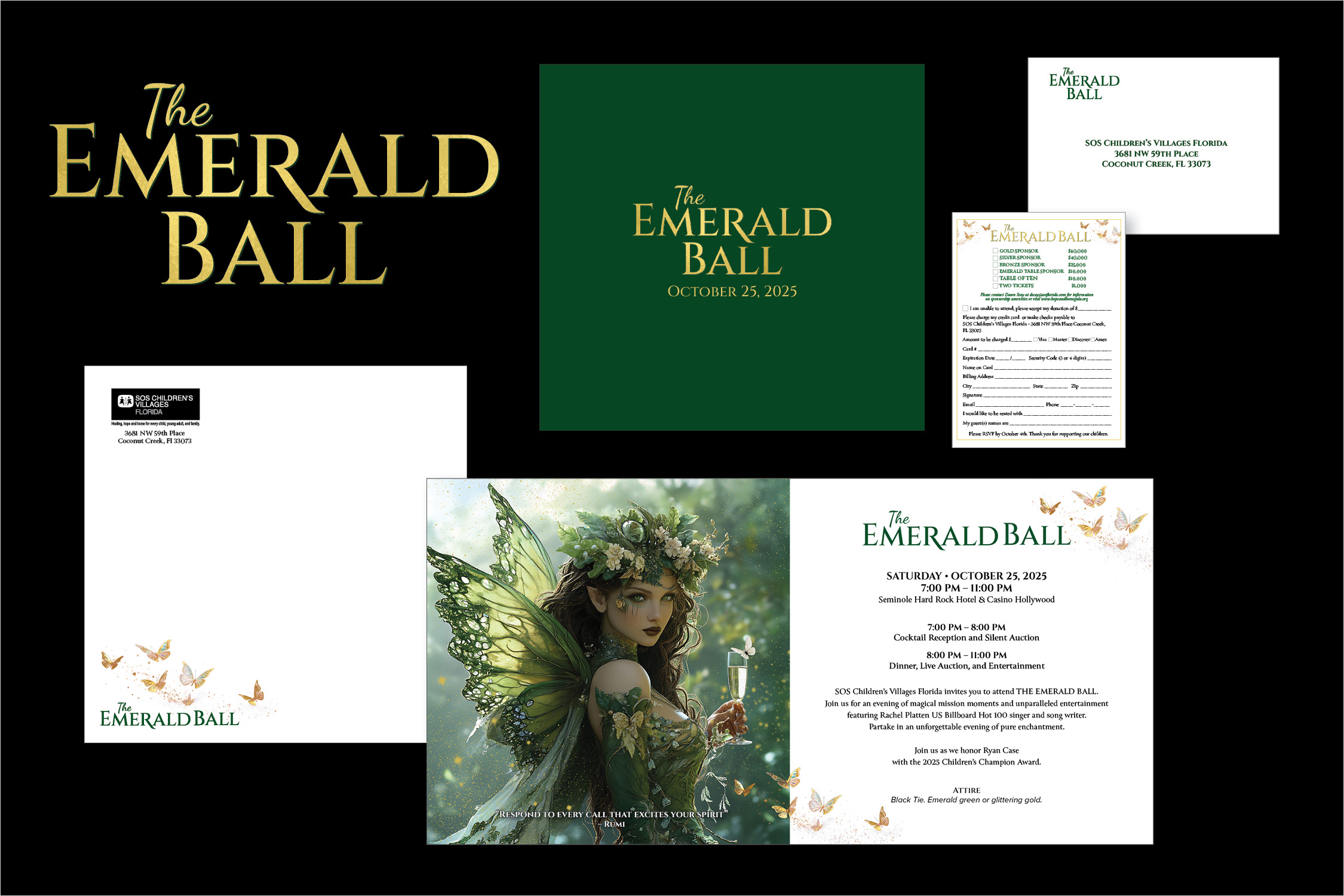 Emerald Ball Invitaion Design